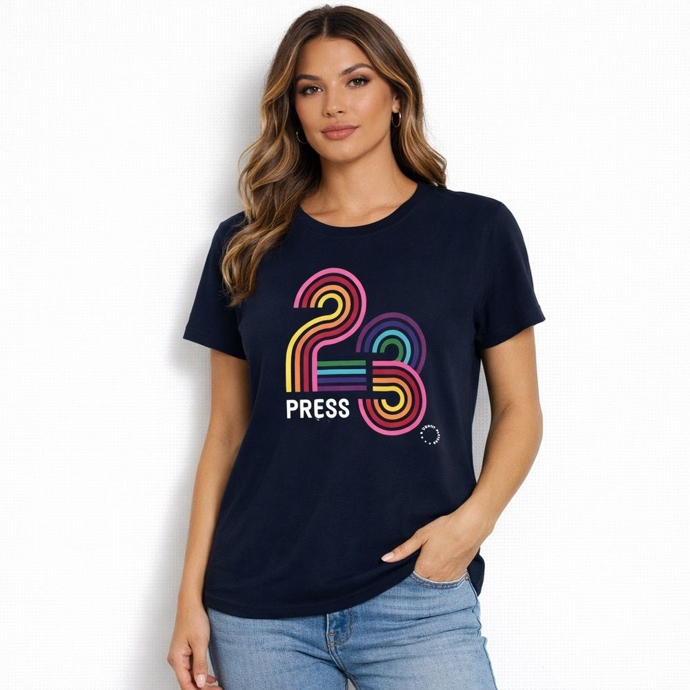 USWNT Soccer Christen Press Players Press Rainbow Graphic T-Shirt Large